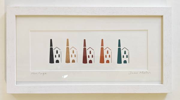 - a , Paper Sculpture by Debs Martin, measuring 9 x 29 cm (H x W) framed at 20 x 39 cm £55